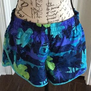2 for $12 Danskin Now Blue & Green print Athletic jogging Shorts with liner Sz S